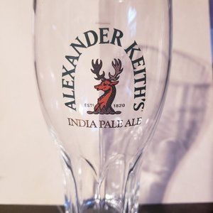 RARE ~ ALEXANDER KEITH'S India Pale Ale Pilsner Beer Glass 16oz Nova Scotia